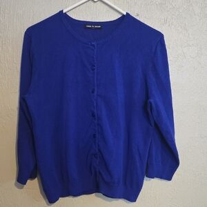 Cable & Gauge Royal Blue Sweater